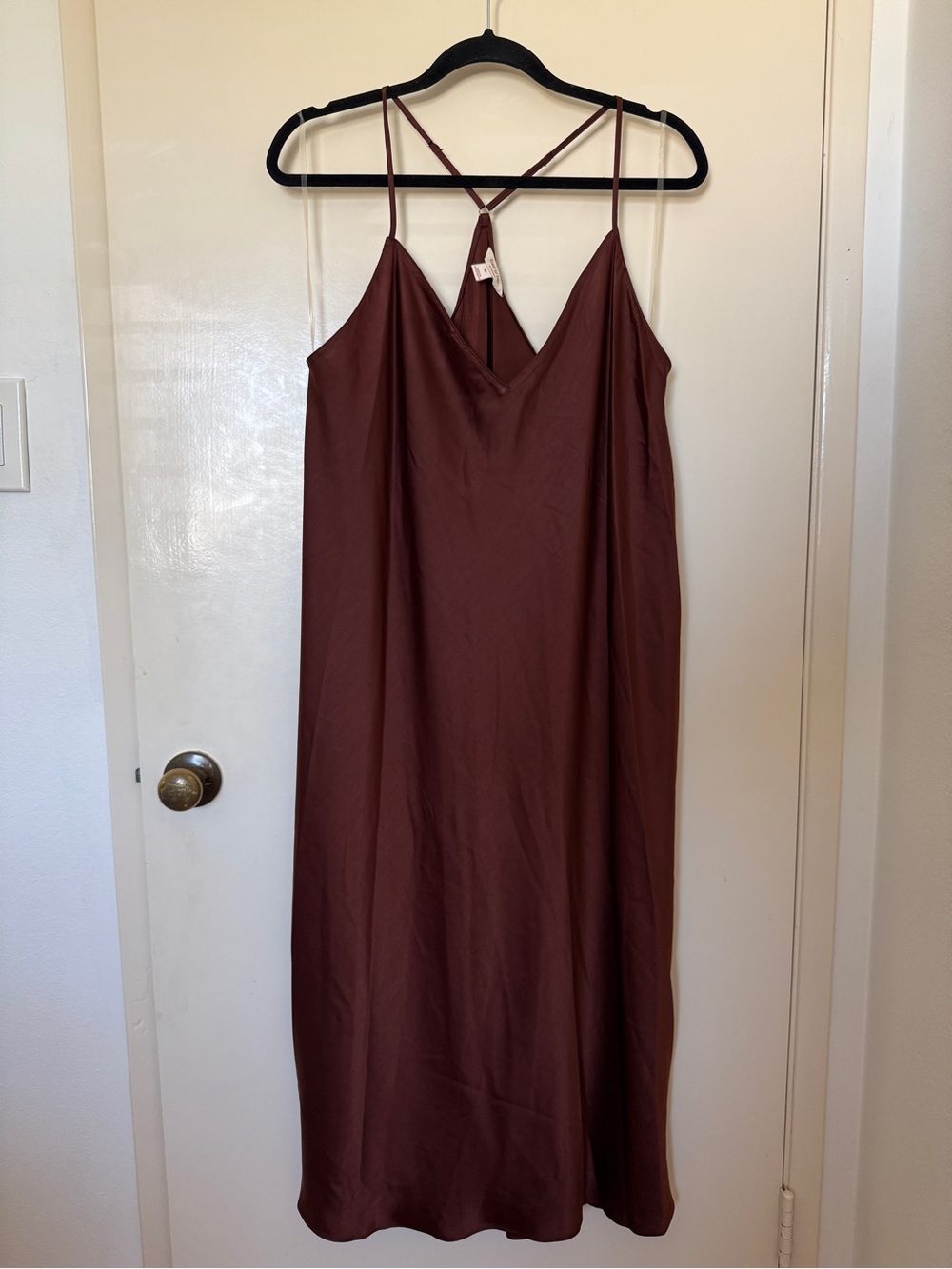 State of Day Intimates Women’s midi Slip Dress in deep burgundy size XL NWT